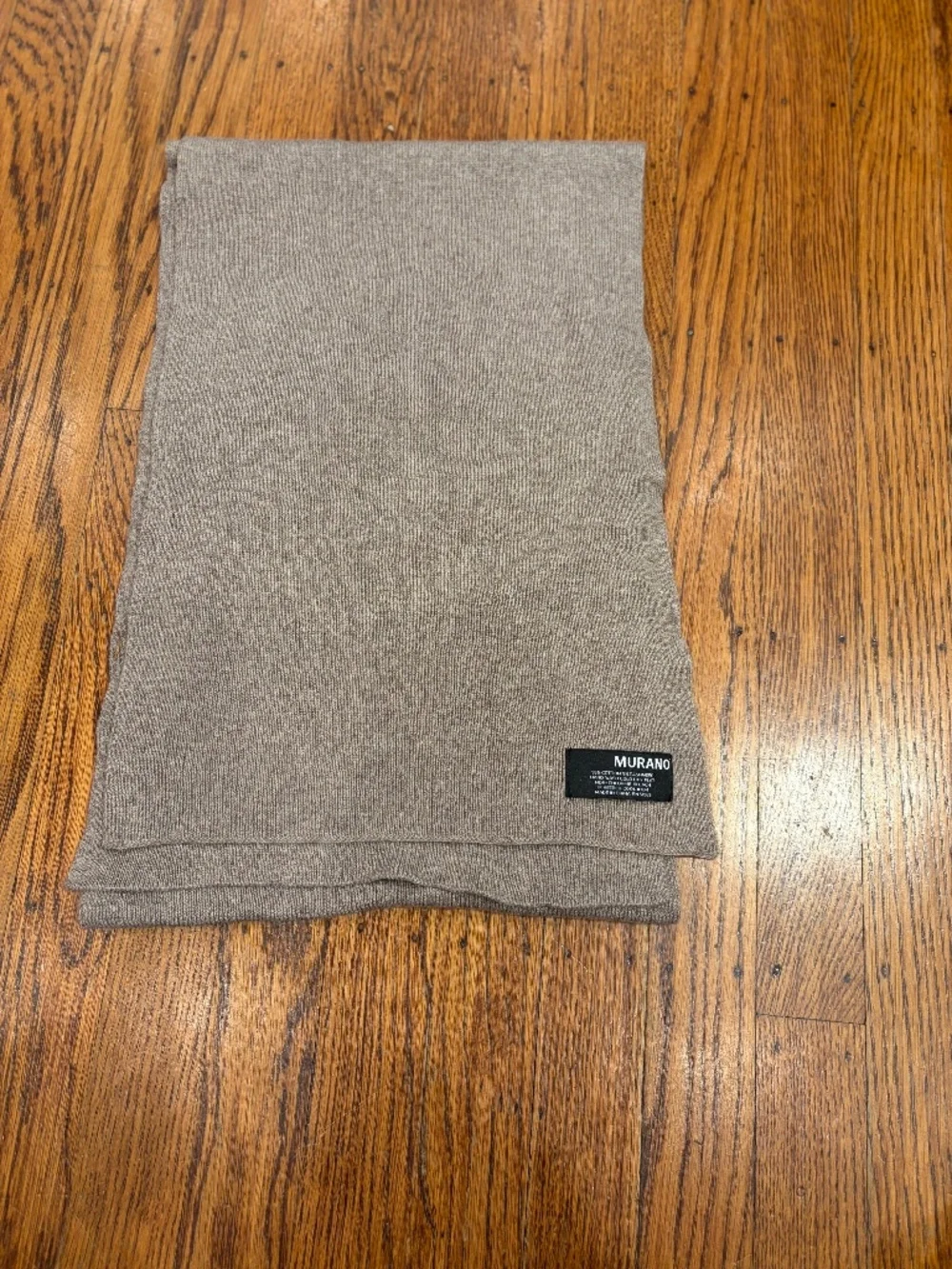 Murano Cotton Cashmere Scarf Taupe Beige Neutral Minimalist Wrap Quiet Luxury